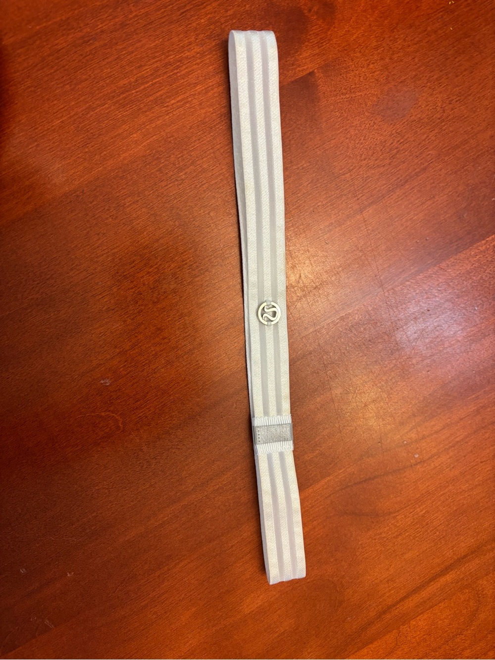 White Stripe Elastic Headband Lululemon